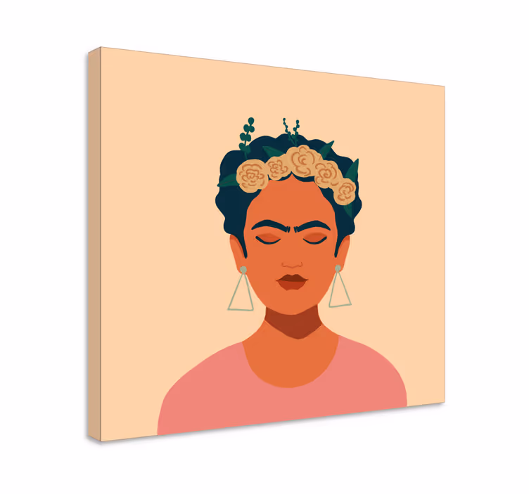 Lerretsbilde personer frida-inspirert portrett - Tenstickers