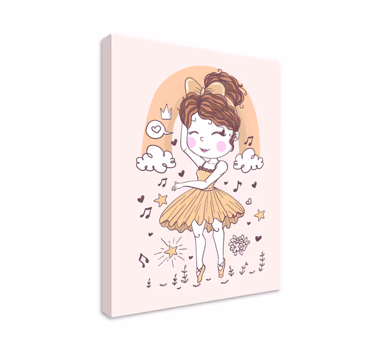 Lerretsbilde spedbarn ballettdanser glede - Tenstickers