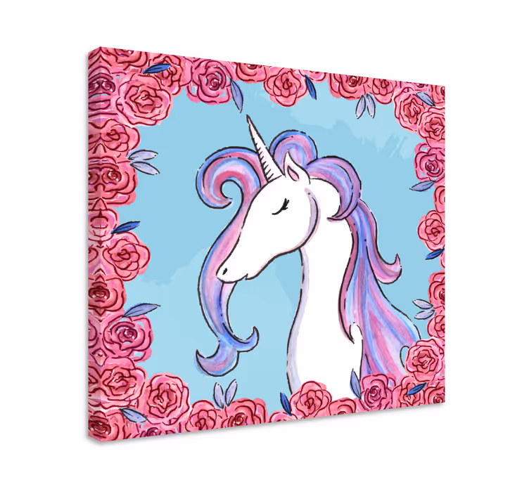 Unicornios tonos lila unicorn veggtrykk - Tenstickers