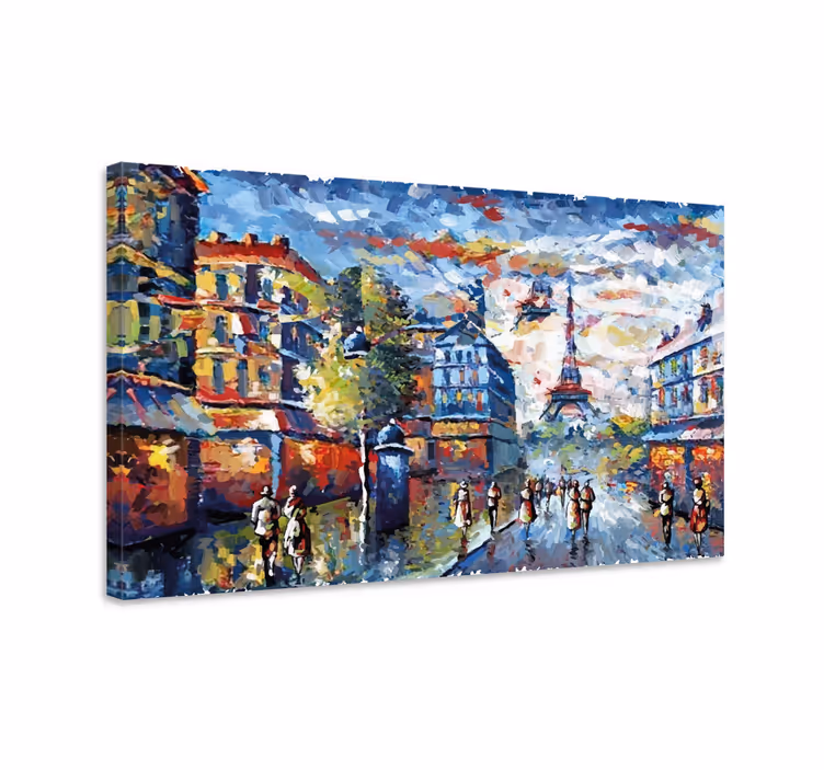 Paris boheme kunst akvarell stil lerret kunst - Tenstickers