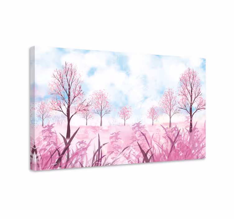 Arboles primavera tree wall art canvas - Tenstickers