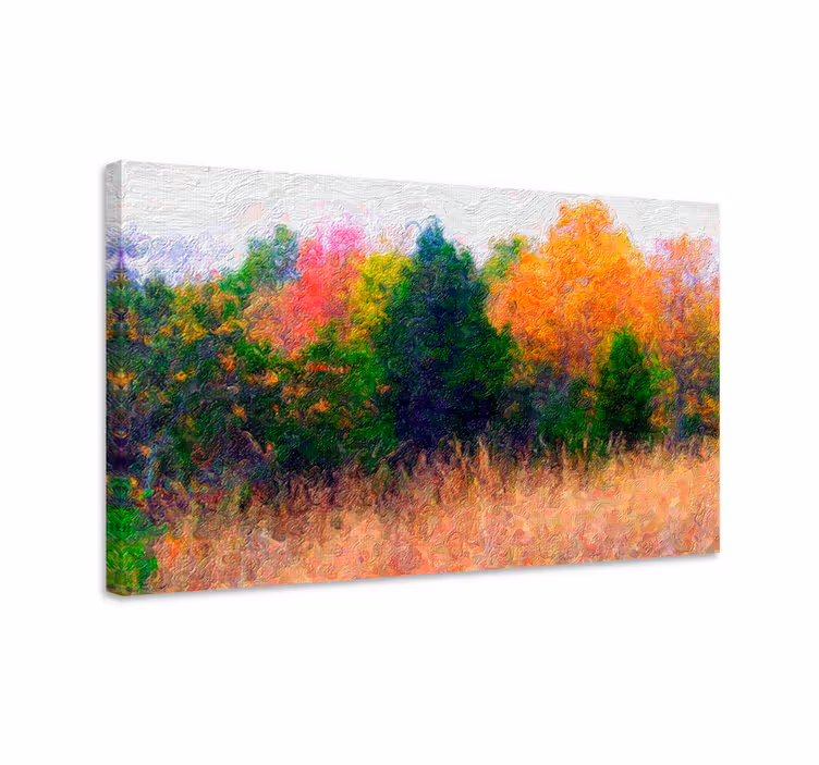 Arboles camino de otoño veggduk på lerret - Tenstickers