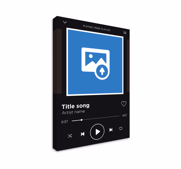 Spotify musikk som spiller lerretskunst - Tenstickers