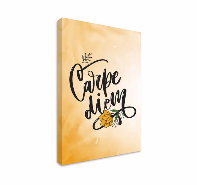 Carpe diem canvas wall art for master bedroom - Tenstickers