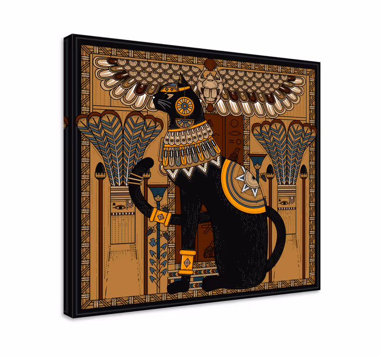 Egyptisk katt lerretstrykk - Tenstickers