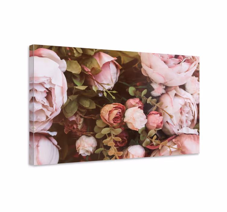 Vintage blomster retro lerretskunst - Tenstickers
