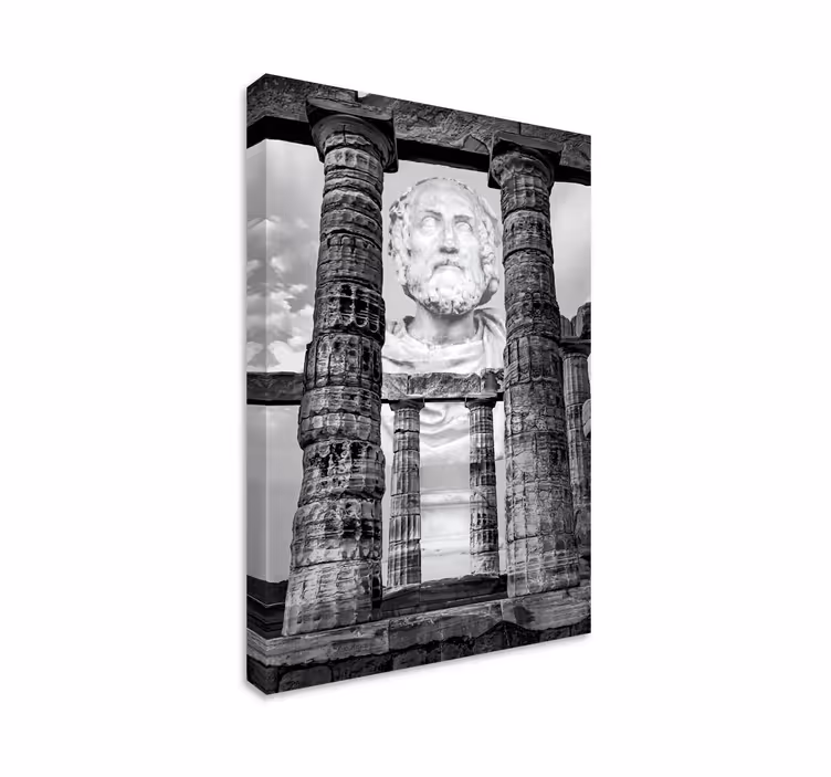 Byer lerretsbilde av gamle skulpturruiner - Tenstickers