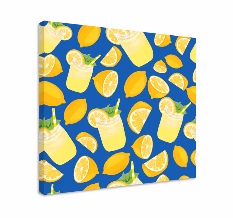 Sitron juice frukt lerret kunsttrykk - Tenstickers
