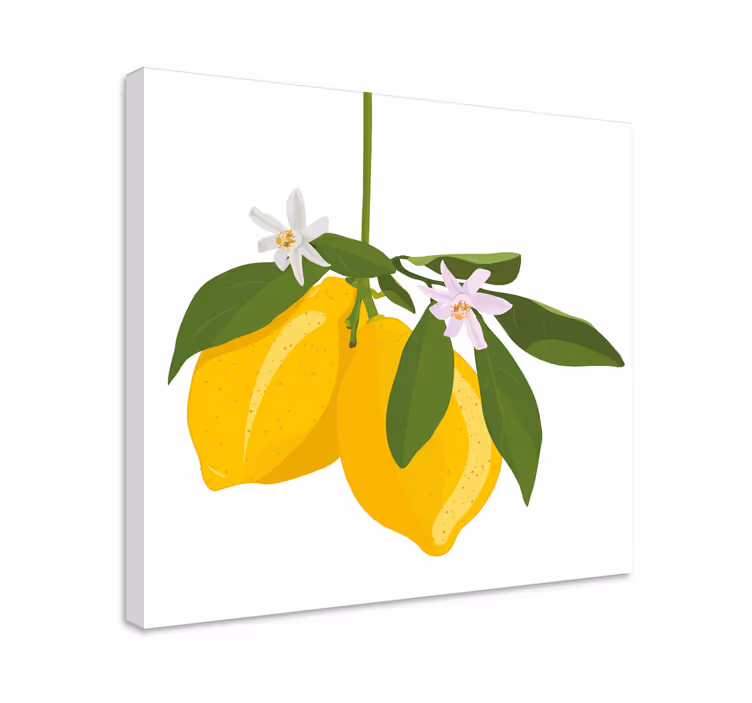 Sitron treet frukt lerret kunst - Tenstickers
