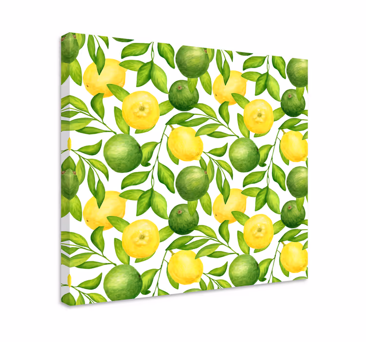 Sitroner og limes frukt lerret kunst - Tenstickers