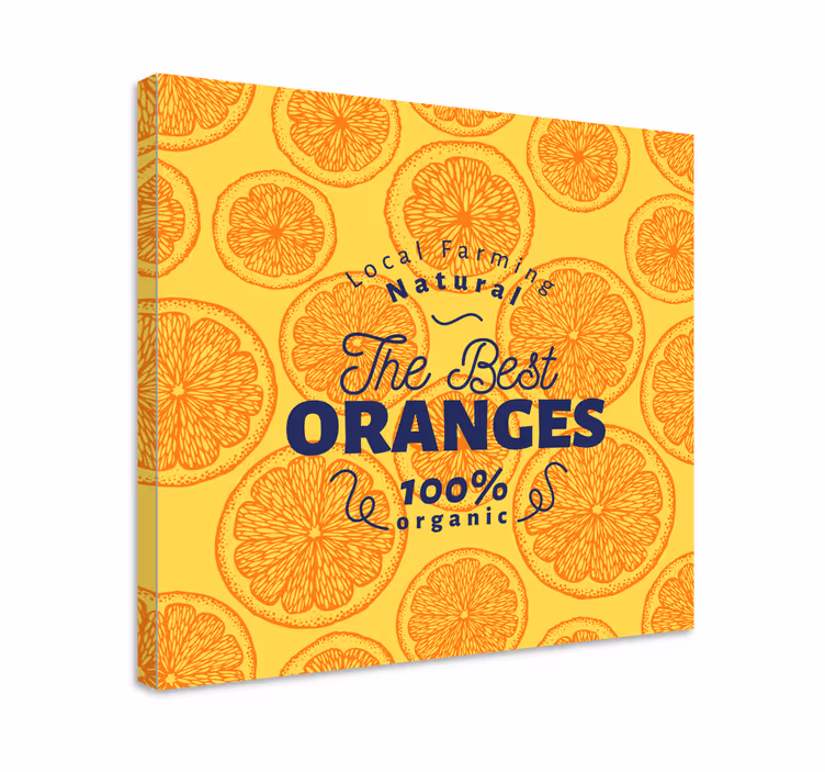 Frukt stillbilde lerretsbilde ferske appelsiner illustrasjon - Tenstickers