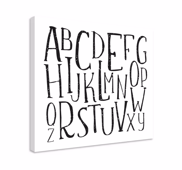 Alfabetbokstaver lerretsbilde - Tenstickers