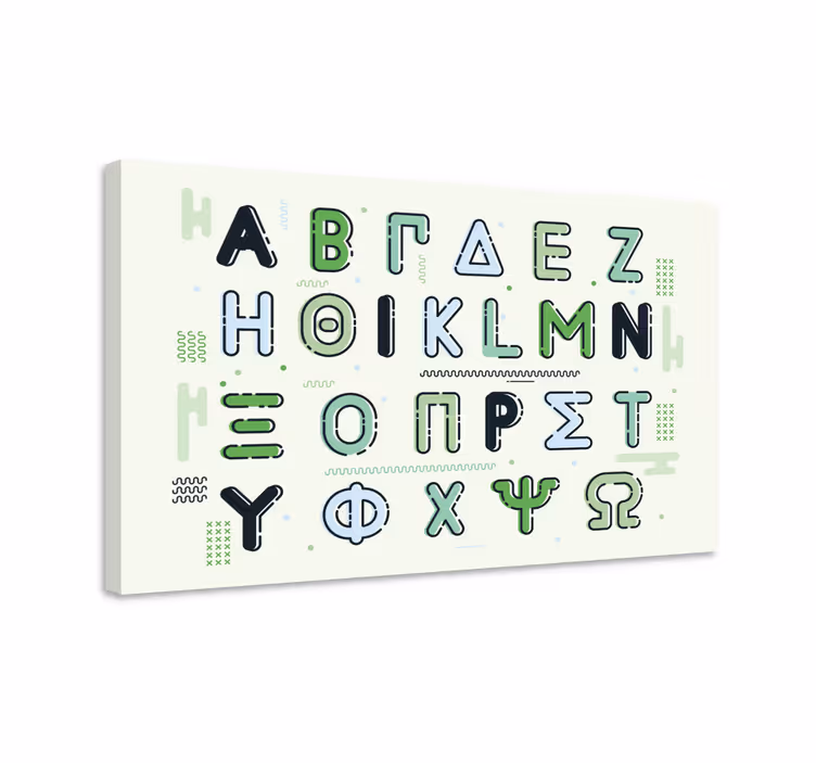 Gresk alfabet lerretstrykk - Tenstickers