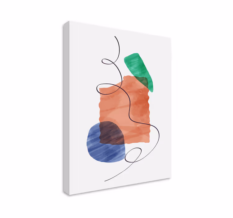Lerretsbilde moderne abstrakte former arrangement - Tenstickers
