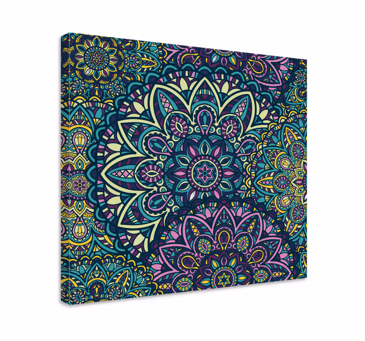 Lerretsbilde mandala kompleks mandala illustrasjon - Tenstickers