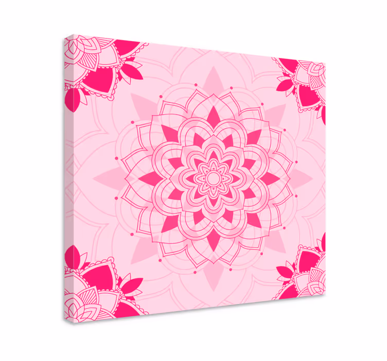 Lerretsbilde zen intrikat blomster mandala - Tenstickers
