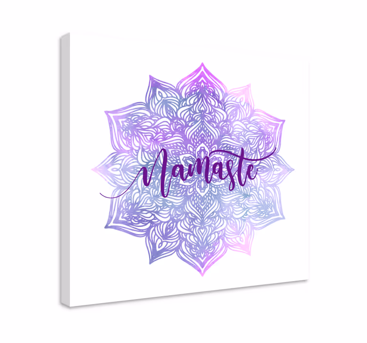 Lilla mandala namaste mandala lerret vegg kunst - Tenstickers