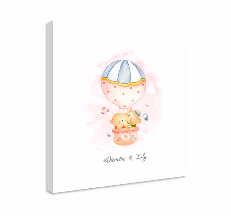 Balloonger og bjørner baby lerretsbilde - Tenstickers