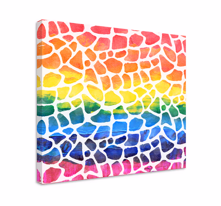 Vibrant mosaic arrangement frukt stillbilde lerretsbilde - Tenstickers