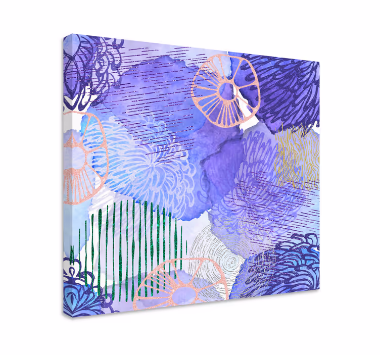 Blomst sprut lerretsbilde kunst - Tenstickers