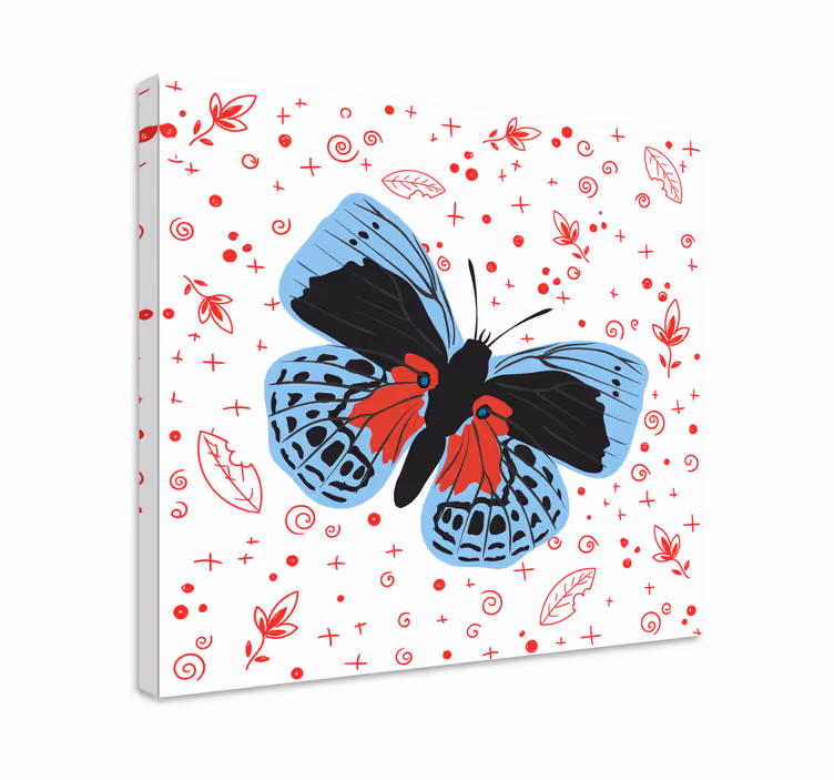 Lerretsbilde sommerfugl lyst design - Tenstickers
