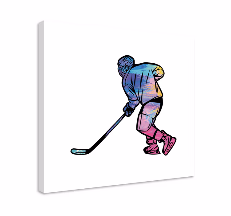 Regnbue ishockey lerretsbilde personer - Tenstickers
