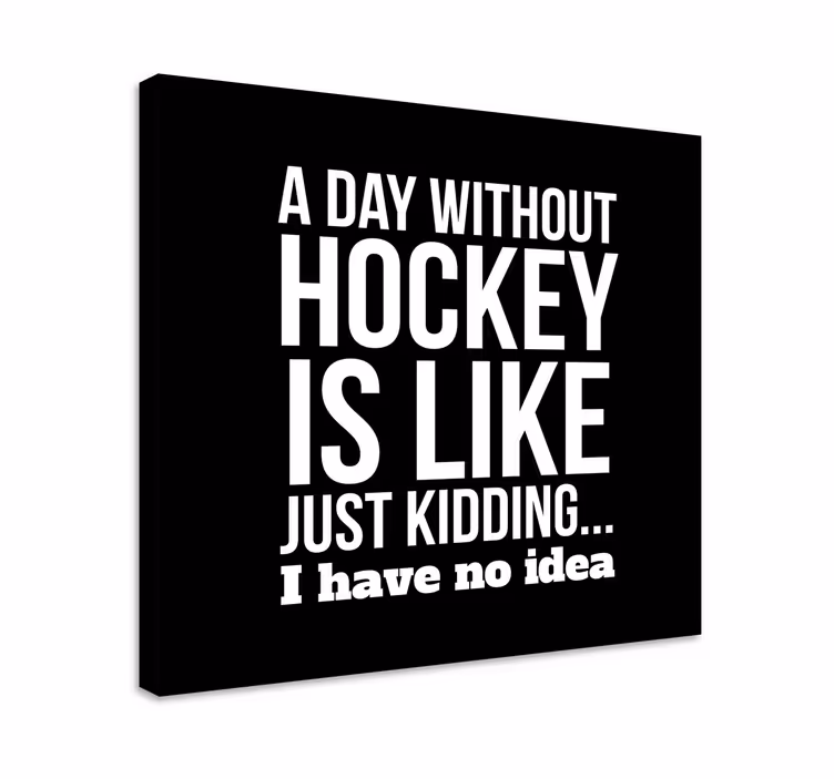 En dag uten hockey lerretsbilde ungdom - Tenstickers