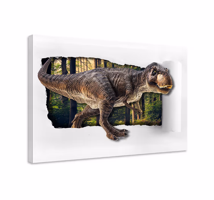 3d dinosaur lerretsbilde dinosaur - Tenstickers