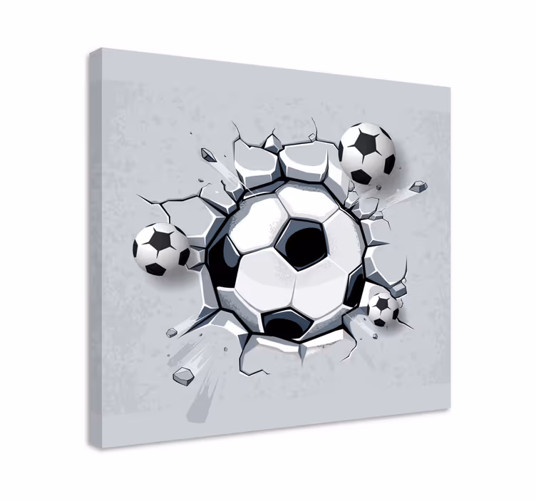 Påvirkning av fotball sport lerretsbilde - Tenstickers