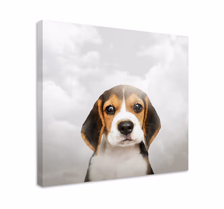 Trist hund lerretsbilde hunder - Tenstickers