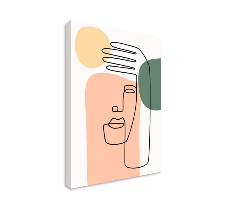 Moderne minimalistisk strekkunst lerretsbilde kunst - Tenstickers
