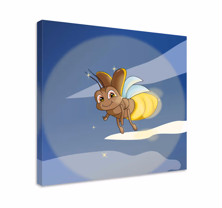 Fugle lerretsbilde glade flygende insekter - Tenstickers