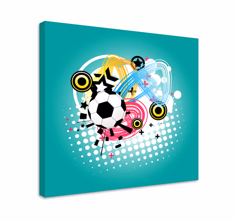 Kunstnerisk fotball moderne lerret veggkunst - Tenstickers