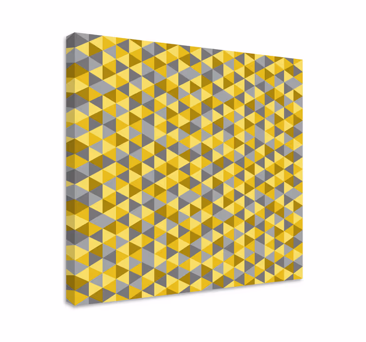 Geometriske lerretsbilde geometrisk trekantensemble - Tenstickers