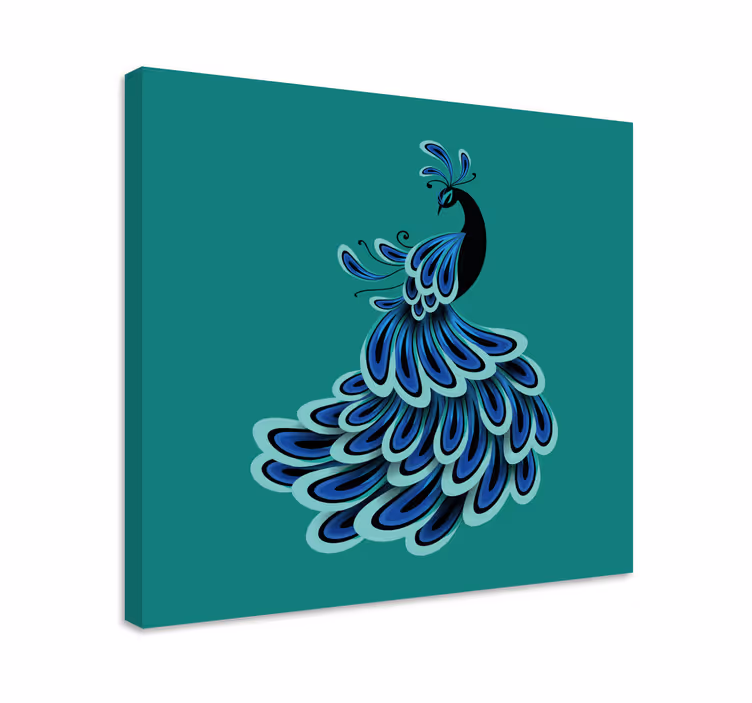 3d lerretsbilder med elegant påfugldesign - Tenstickers