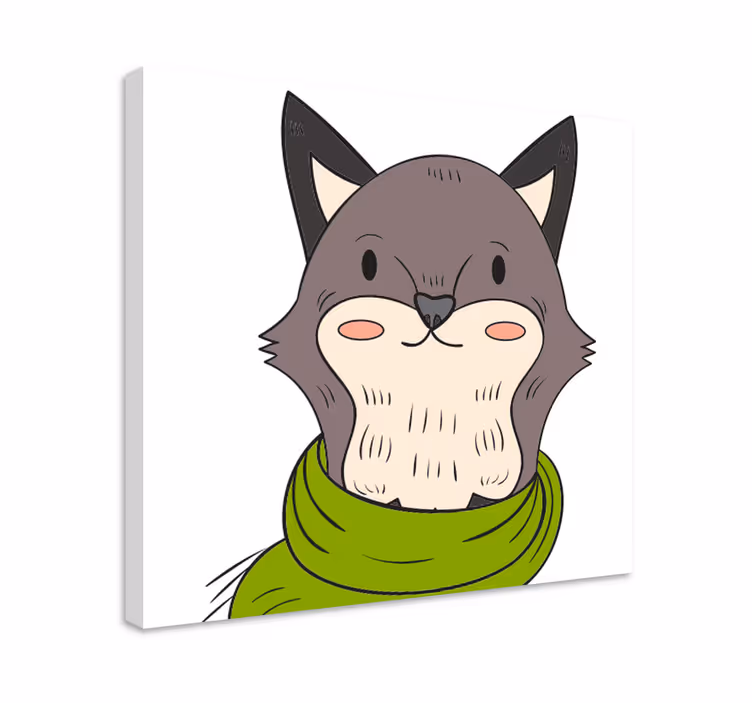 Dyr lerretsbilde vennlig dyrekarakter - Tenstickers