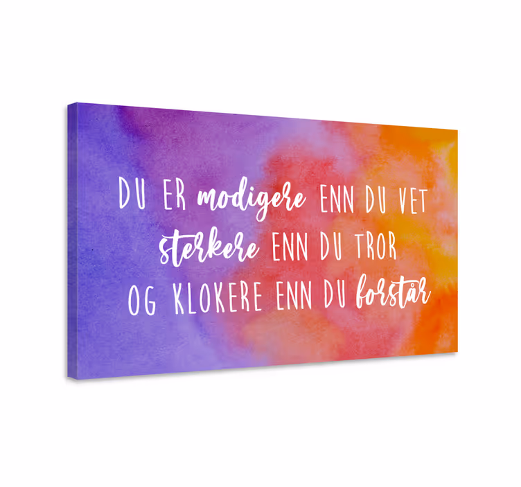 Sitat modigere, sterkere, klokere enn deg lerretsbilde nordisk - Tenstickers