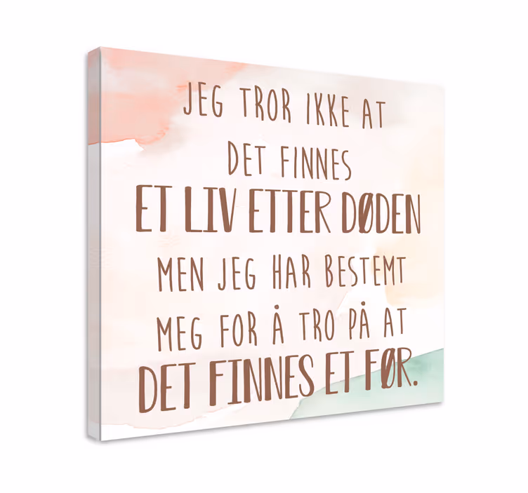 Norsk sitat liv etter døden lerretsbilde nordisk - Tenstickers
