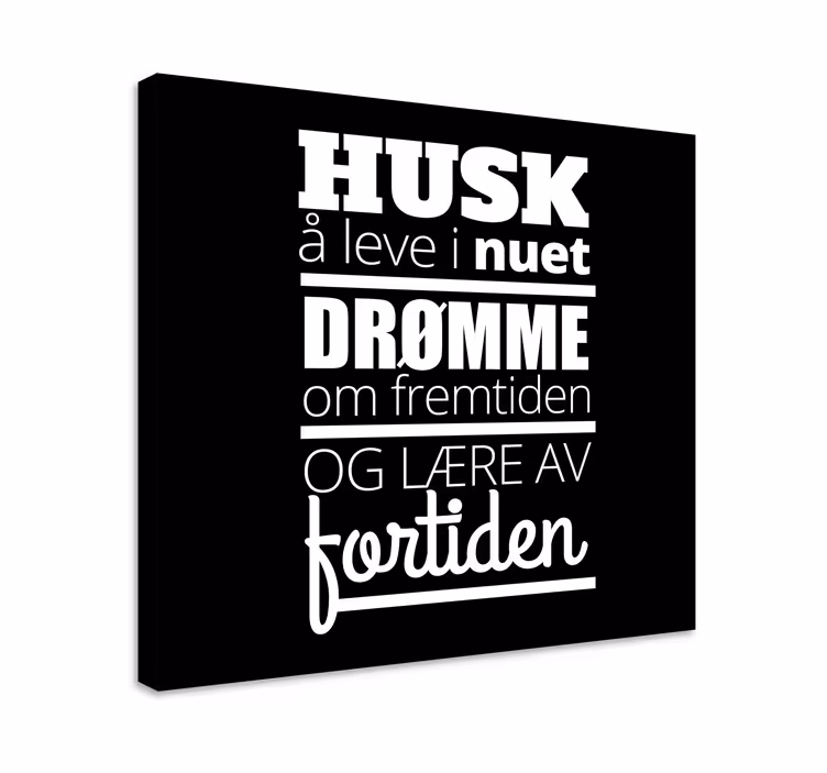 Leve i øyeblikket lerretsbilde motivasjon - Tenstickers