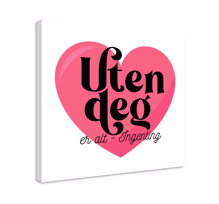 Uten deg er alt ingenting lerretsbilde motivasjon - Tenstickers
