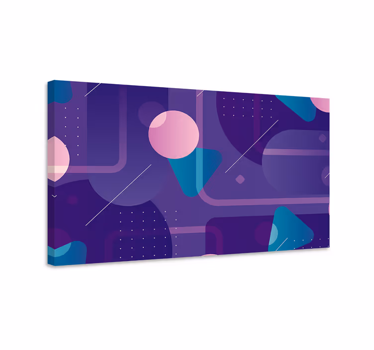 Geometriske lerretsbilde abstrakte former design - Tenstickers