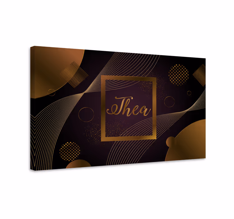 Elegant sirkeldesign blomst lerretsbilde - Tenstickers