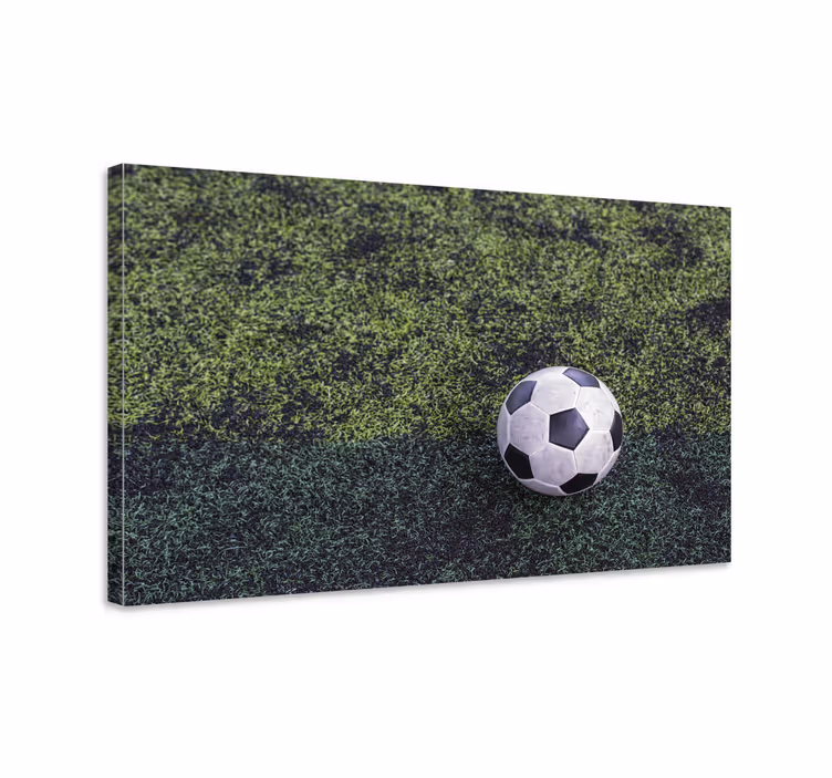 Sport lerretsbilde fotball på gress - Tenstickers