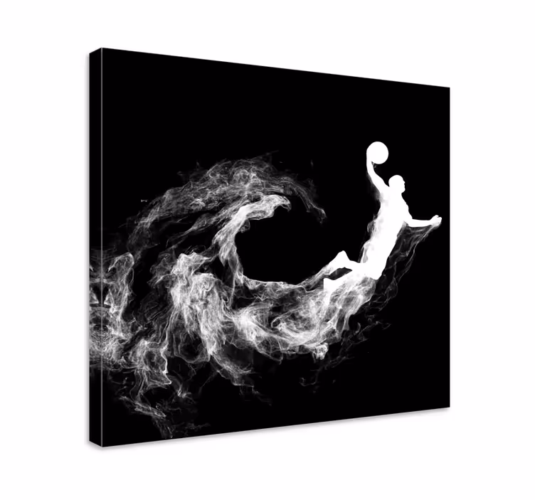 Kul basketball silhuett sport lerretsbilde - Tenstickers