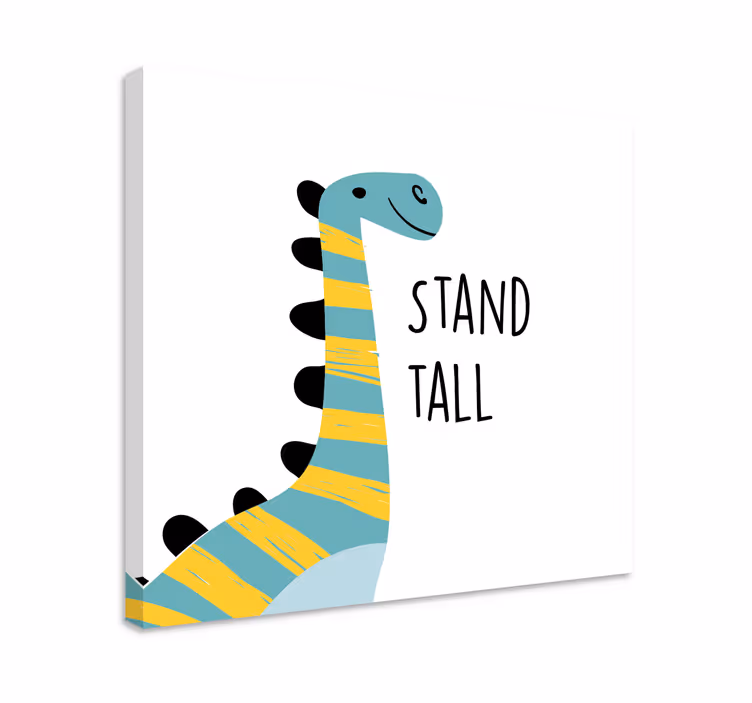Glad dinosaur dinosaurs lerretsbilde - Tenstickers