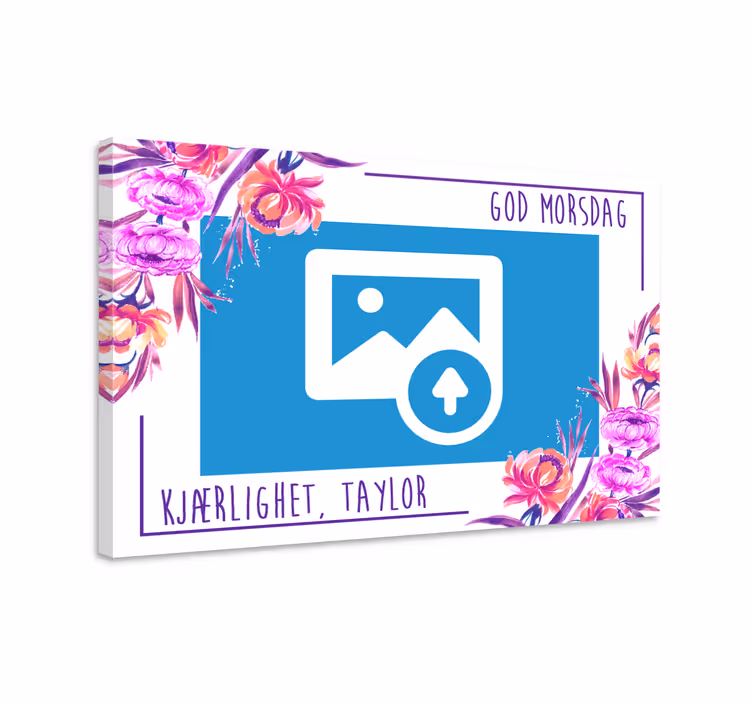 Tilpasset bilde med tekst Lerretsbilde morsdag - Tenstickers