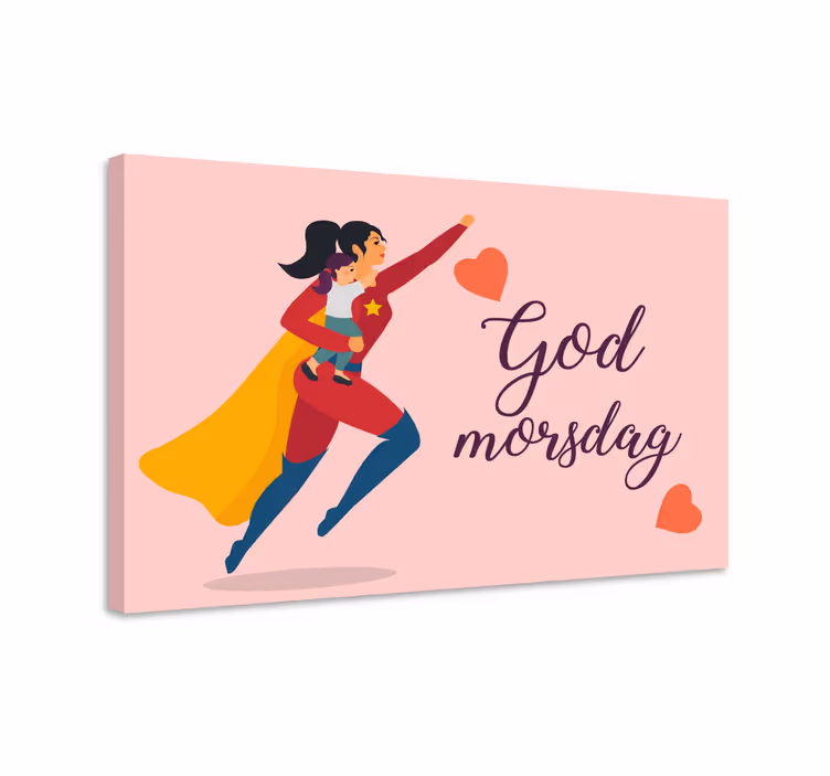 Super mamma Lerretsbilde morsdag - Tenstickers