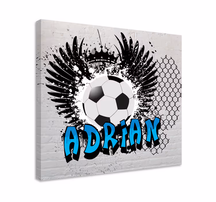 Mesterens graffiti med navn sport lerretsbilde - Tenstickers