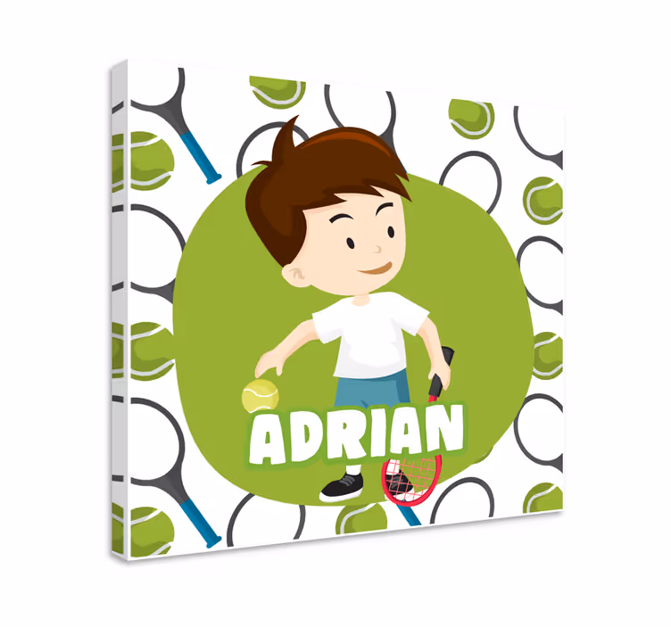 Personlig serve tennisball lerretsbilde spedbarn - Tenstickers