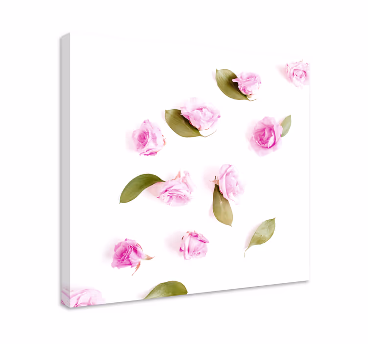 Delikate rosa roser blomst lerretsbilde - Tenstickers